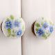 Blue Poppy Flower Flat Knob